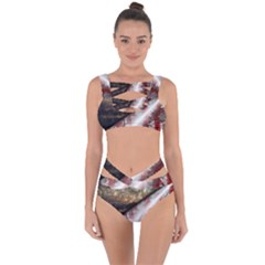 Independence Day Background Abstract Grunge American Flag Bandaged Up Bikini Set  by Ravend