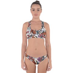 Natural-seamless-pattern-with-tiger-blooming-orchid Cross Back Hipster Bikini Set