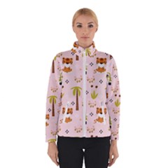 Cute-tiger-car-safari-seamless-pattern Women s Bomber Jacket by uniart180623