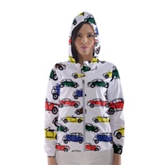 Cars-pattern Women s Hooded Windbreaker by uniart180623