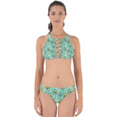 Lovely-peacock-feather-pattern-with-flat-design Perfectly Cut Out Bikini Set by uniart180623