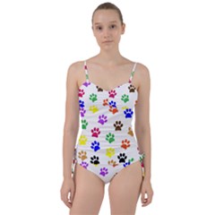 Pawprints-paw-prints-paw-animal Sweetheart Tankini Set by uniart180623