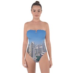 Building Sea Architecture Marina Tie Back One Piece Swimsuit by Ravend