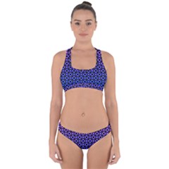 Mazipoodles Purple Pink Gradient Donuts Polka Dot Cross Back Hipster Bikini Set by Mazipoodles