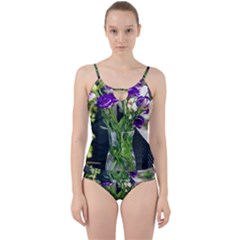 Cute Flower Wallpaper Cut Out Top Tankini Set by artworkshop