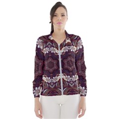 Rosette Kaleidoscope Mosaic Abstract Background Women s Windbreaker by Simbadda