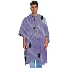 Hand Painted Branches With Collage Wood Bloom In Peace Men s Hooded Rain Ponchos by pepitasart