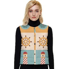 Nautical Elements Collection Women s Button Up Puffer Vest by Simbadda