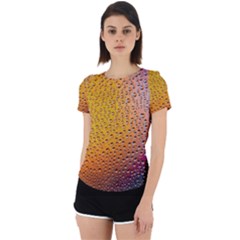 Rain Drop Abstract Design Back Cut Out Sport Tee by Excel