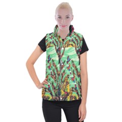 Monkey Tiger Bird Parrot Forest Jungle Style Women s Button Up Vest by Grandong