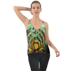 Monkey Tiger Bird Parrot Forest Jungle Style Chiffon Cami by Grandong