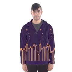 Skyscraper Town Urban Towers Men s Hooded Windbreaker by Bangk1t