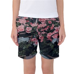 Pink Peony  Flower Women s Basketball Shorts by artworkshop