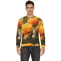 Yellow Butterfly Flower Men s Fleece Sweatshirt by artworkshop