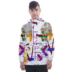 Mathematics Formula Physics School Men s Front Pocket Pullover Windbreaker by Grandong