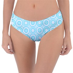 Mazipoodles Baby Blue Check Donuts Reversible Classic Bikini Bottoms by Mazipoodles