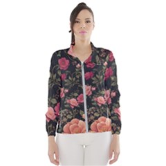 Flower Pattern Women s Windbreaker by Grandong