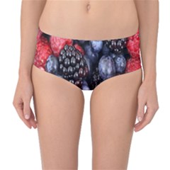 Berries-01 Mid-waist Bikini Bottoms by nateshop