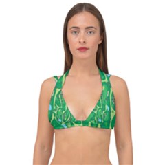 Golf Course Par Golf Course Green Double Strap Halter Bikini Top by Cowasu