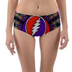 Gratefuldead Grateful Dead Pattern Reversible Mid-waist Bikini Bottoms by Cowasu