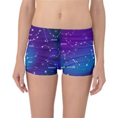 Realistic Night Sky With Constellations Boyleg Bikini Bottoms by Cowasu