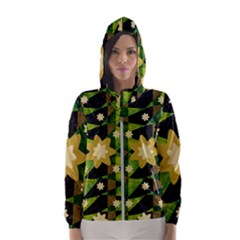 Background-batik 02 Women s Hooded Windbreaker by nateshop