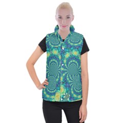 Fractal Women s Button Up Vest by nateshop