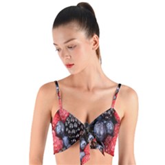 Berries-01 Woven Tie Front Bralet by nateshop