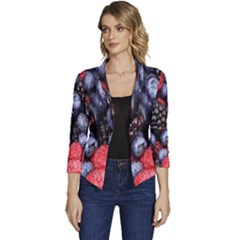 Berries-01 Women s Casual 3/4 Sleeve Spring Jacket by nateshop