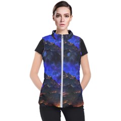 Landscape-sci-fi-alien-world Women s Puffer Vest by Bedest