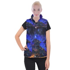 Landscape-sci-fi-alien-world Women s Button Up Vest by Bedest