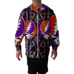 Gratefuldead Grateful Dead Pattern Kids  Hooded Windbreaker by Cowasu