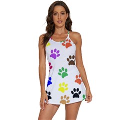 Pawprints-paw-prints-paw-animal 2-in-1 Flare Activity Dress by Ravend