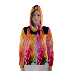 Abstract, Amoled, Back, Flower, Green Love, Orange, Pink, Women s Hooded Windbreaker by nateshop