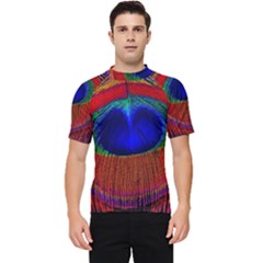 Peacock-feathers,blue 1 Men s Short Sleeve Rash Guard by nateshop