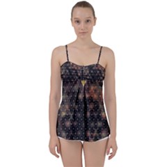 Abstract Psychedelic Geometry Andy Gilmore Sacred Babydoll Tankini Top by Sarkoni