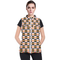 Chess Halloween Pattern Women s Puffer Vest by Ndabl3x