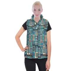 Texture, Pattern, Abstract, Colorful, Digital Art Women s Button Up Vest by nateshop