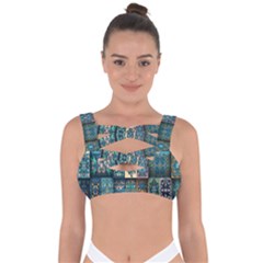 Texture, Pattern, Abstract, Colorful, Digital Art Bandaged Up Bikini Top by nateshop