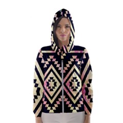 Cute Neon Aztec Galaxy Women s Hooded Windbreaker by nateshop