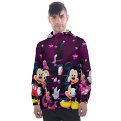 Cartoons, Disney, Mickey Mouse, Minnie Men s Front Pocket Pullover Windbreaker by nateshop