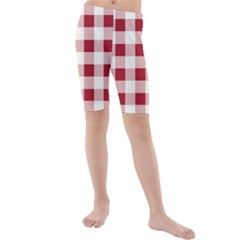 Gingham - 4096x4096px - 300dpi14 Kids  Mid Length Swim Shorts by EvgeniaEsenina