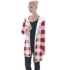 Gingham - 4096x4096px - 300dpi14 Longline Hooded Cardigan by EvgeniaEsenina