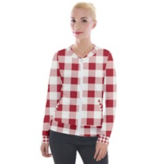 Gingham - 4096x4096px - 300dpi14 Velvet Zip Up Jacket by EvgeniaEsenina