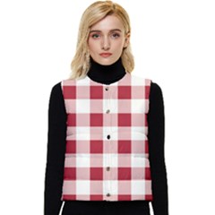 Gingham - 4096x4096px - 300dpi14 Women s Button Up Puffer Vest by EvgeniaEsenina