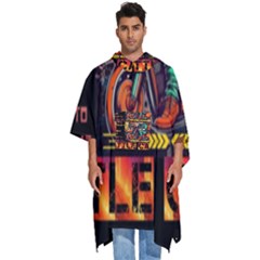 A Little Cat Men s Hooded Rain Ponchos by Internationalstore