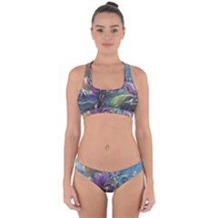 Abstract Blossoms  Cross Back Hipster Bikini Set by Internationalstore