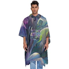 Abstract Blossoms  Men s Hooded Rain Ponchos by Internationalstore