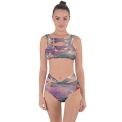 Abstract Flowers  Bandaged Up Bikini Set  by Internationalstore