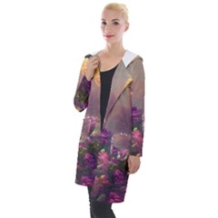 Floral Blossoms  Hooded Pocket Cardigan by Internationalstore